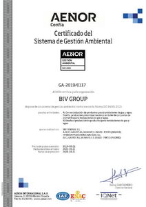 ISO 14001 Certificado del Sistema de Gestión Ambiental